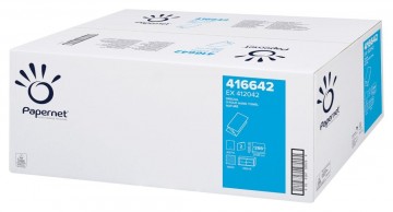 Hand towel papernet v fold 2 ply 266 sheets 23 x 24 5 cm natural white 416642 ex412042
