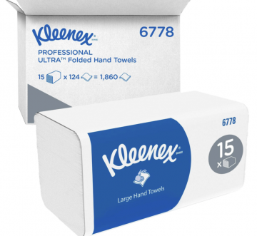 Kleenex handdoek kleenex ultra 2 laags wit doos 15